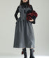 Bow Strap Wool Dress